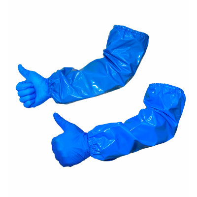 Нарукавники полиуретановые морозостойкие, синие — основное фото