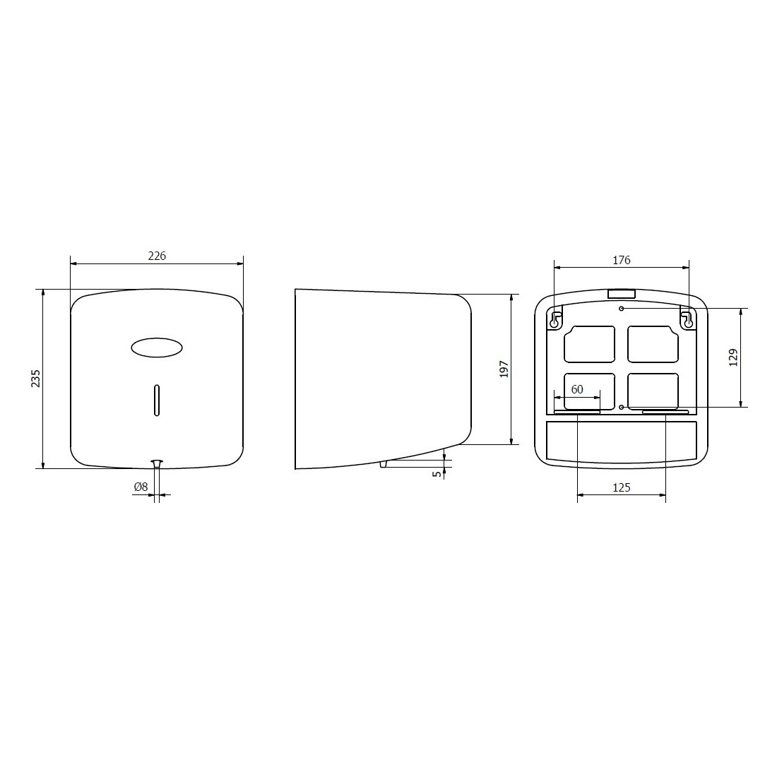 Диспенсер Jofel Azur-Smart AE67000 для туалетной бумаги с центральной вытяжкой — дополнительное фото 1
