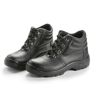 Ботинки рабочие кожаные с металлическим подноском, черные - купить недорого  в интернет магазине Deztrade